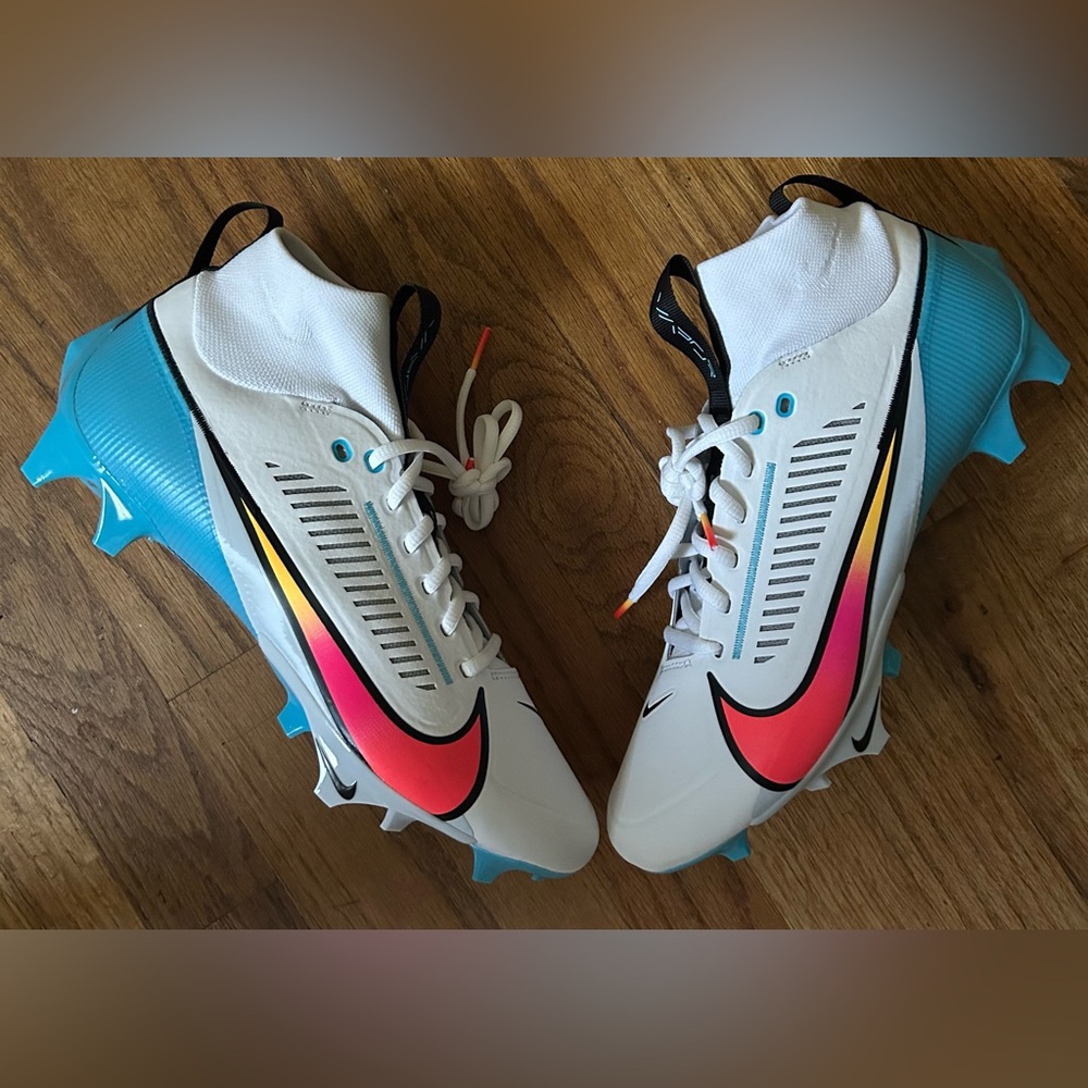 Nike Vapor Edge Pro 360 2 Size 9 Mens Football Cleats Blue White DA5456-101